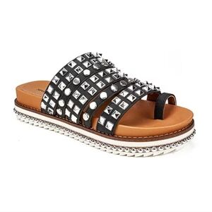 Seven Dials Studded Slide Sandal Women’s Sz 9 Goth Rock Grunge